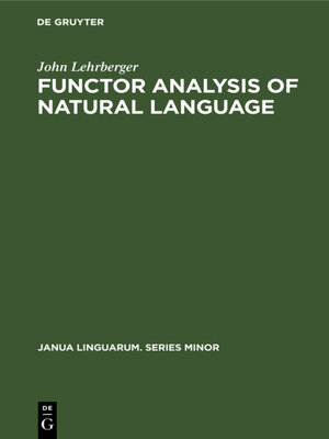 cover image of Functor Analysis of Natural Language